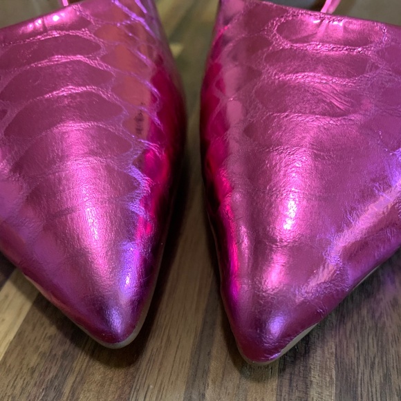 Kurt Geiger Pink Metallic Heels - Picture 12 of 14